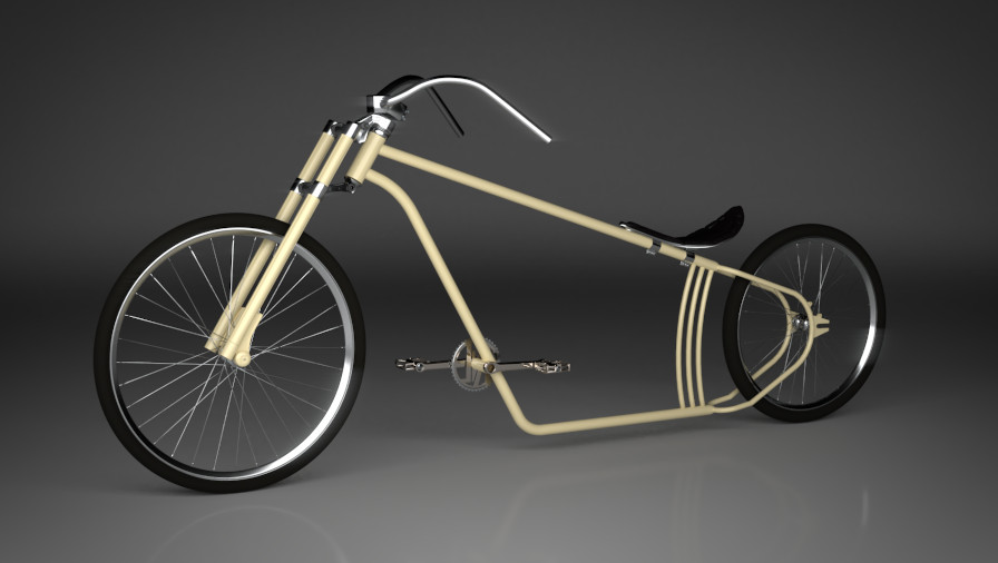 3D Visualisierung Dresden Industrie Beipiel Fahrrad Cruiser fotorealistisch ohne Details
